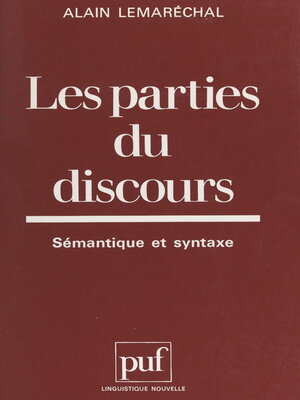 cover image of Les parties du discours